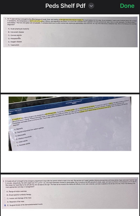 Authentic 2025-2026 Paediatrics Full Exam Package โ 7+ Forms with 110 Real Questions Each - MedScoreMax