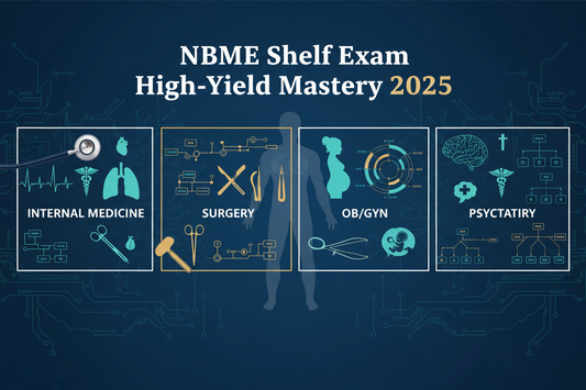 NBME Shelf Exam High-Yield Mastery 2025: Internal Medicine, Surgery, OB/GYN & Psychiatry Algorithms”