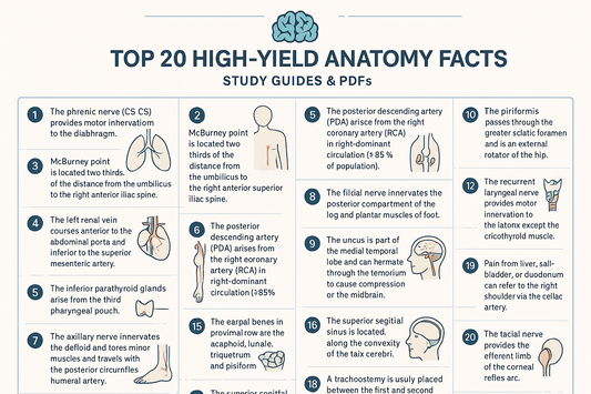 🧠 Top 20 High-Yield Anatomy Facts for Step 1 (with Study Guides & PDFs) - MedScoreMax